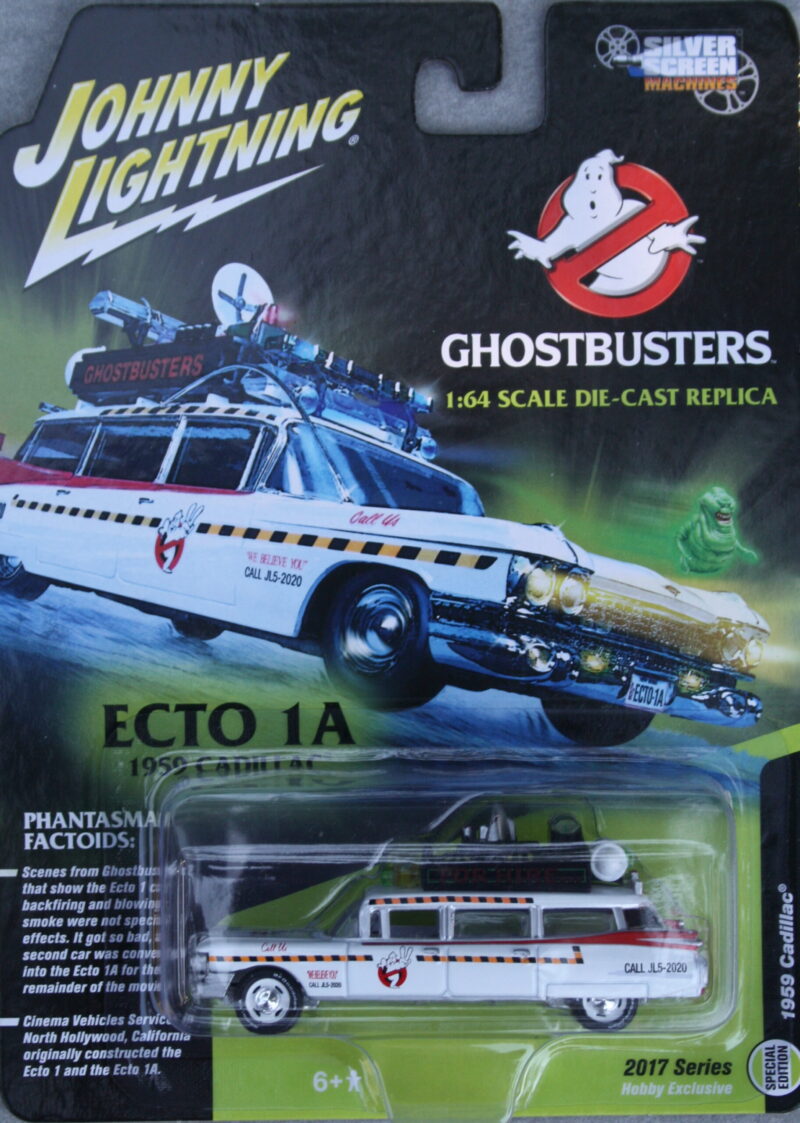 Johnny Lightning Cadillac 1959 ECTO 1A - Ghostbusters - White 1:64