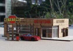 I-fabriek Keystone garage DIY Diorama Kit 1:64